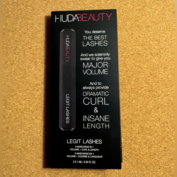HUDA BEAUTY LEGIT LASHES Double-Ended Volumizing and Lengthening Mascara - Picture 2 of 3